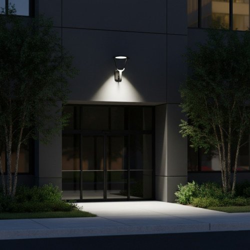 Lampe extérieure Bern applique noire aluminium moderne