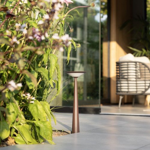 Lampe extérieure Elin jardin corten aluminium moderne