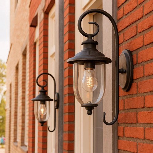 Applique murale Elzas brun rouille E27