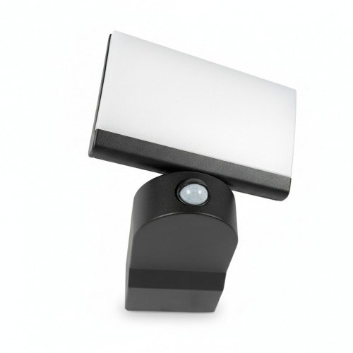 Lampe extérieure Ceva noire aluminium avec capteur