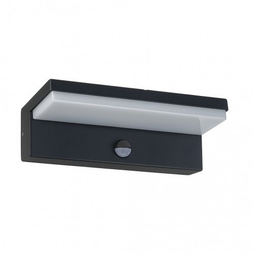 Lampe extérieure Ian détecteur de mouvement applique murale aluminium noir moderne