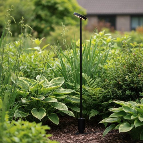 Lampe extérieure inclinable Tyra lampe de jardin noire aluminium moderne