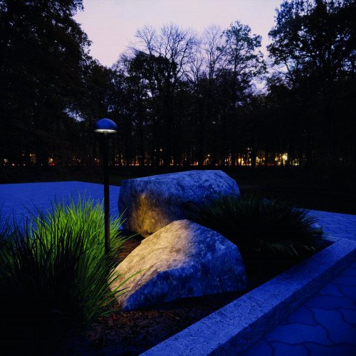 Lampe de jardin Lina noire 60cm aluminium IP65