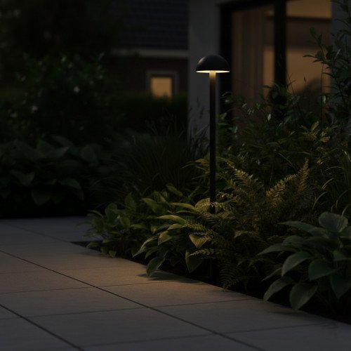 Lampe de jardin Lina noire 60cm aluminium IP65
