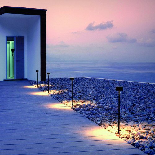 Noir Lampe de jardin Ayla 60cm aluminium IP65