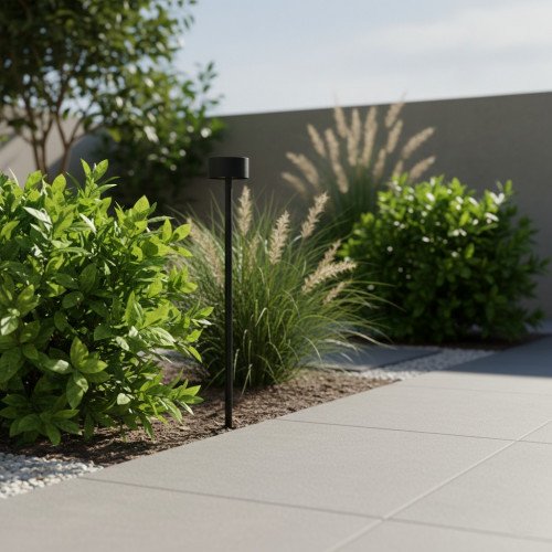 Noir Lampe de jardin Ayla 60cm aluminium IP65