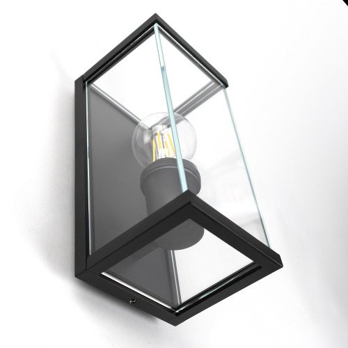 Luminaire extérieur Toledo applique murale aluminium noir sobre