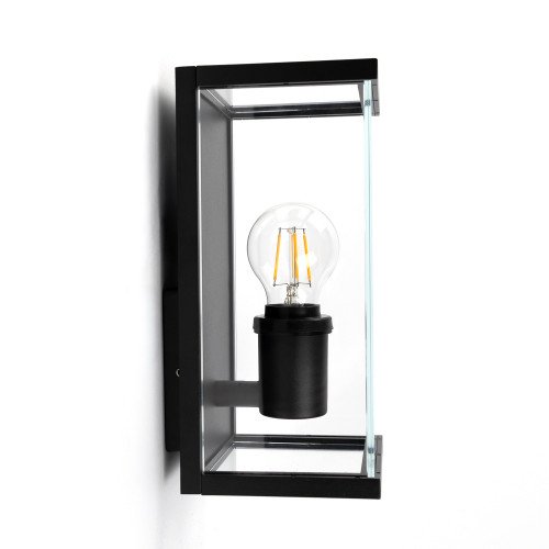 Luminaire extérieur Toledo applique murale aluminium noir sobre