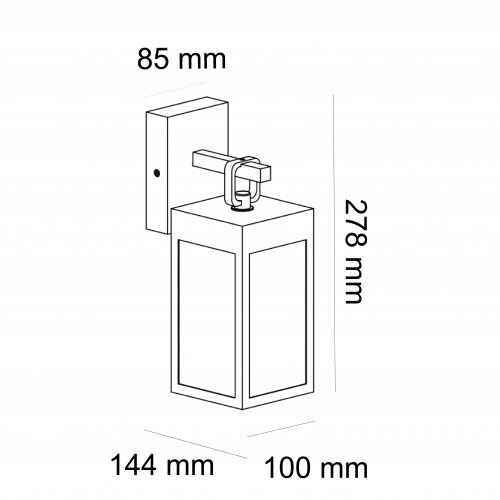 Éclairage extérieur applique murale Cartagena corten aluminium