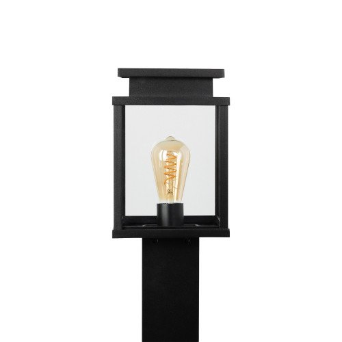 Luminaire d'extérieur Leicester borne lumineuse noire aluminium 100cm