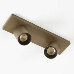 Éclairage intérieur Plafonnier Mila 2 bronze moderne