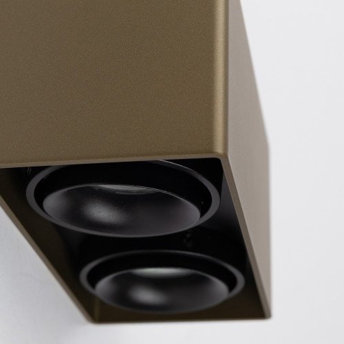 Lampe intérieure Bjorn 2 spot en saillie bronze aluminium moderne