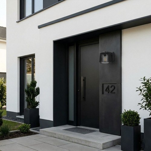 Lampe extérieure Corby applique murale noire aluminium moderne