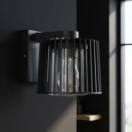 Lampe extérieure Corby applique murale noire aluminium moderne