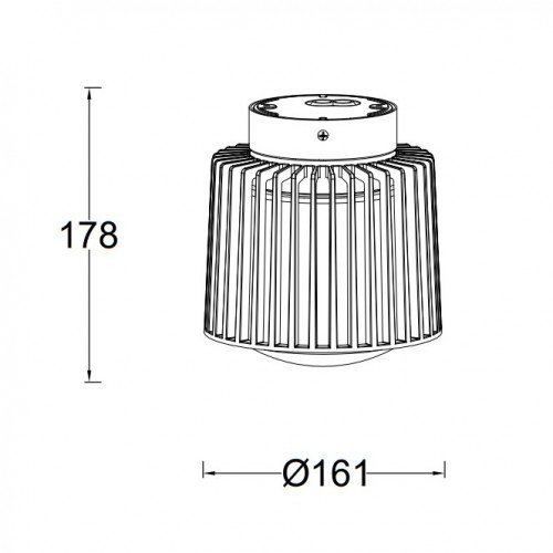 Lampe d'extérieur Shyne plafonnier aluminium noir moderne