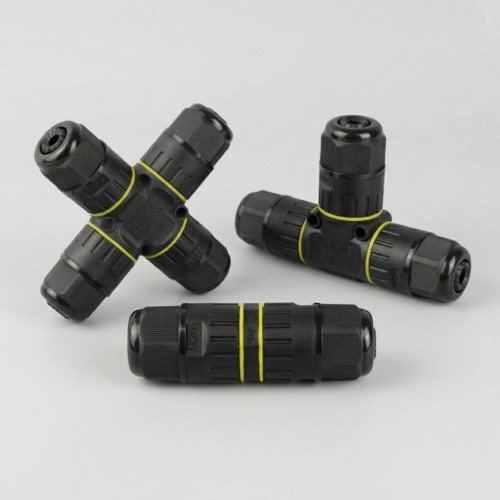 Connecteur de câble étanche et sûr IP86 noir