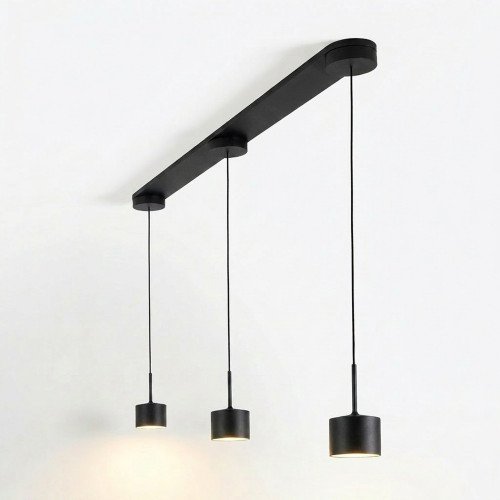 éclairage intérieur june suspension noir moderne 3 lumières