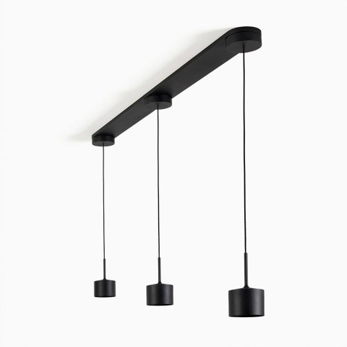 éclairage intérieur june suspension noir moderne 3 lumières