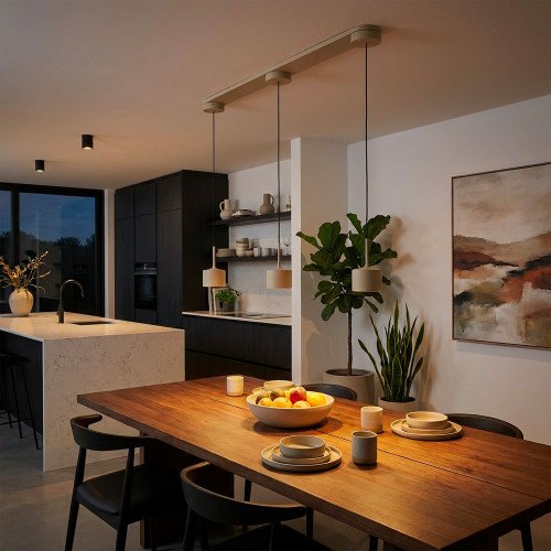 éclairage intérieur june suspension noir moderne 3 lumières