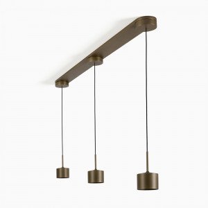 éclairage intérieur june suspension bronze moderne 3 lumières