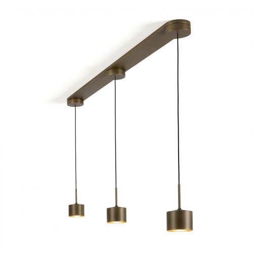 éclairage intérieur june suspension bronze moderne 3 lumières