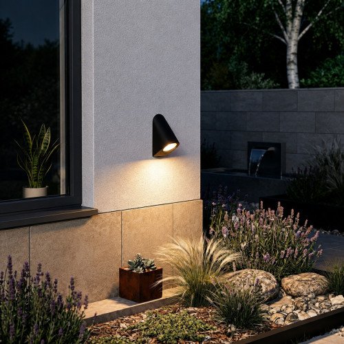 Lampe d'extérieur Alan Applique noir moderne aluminium