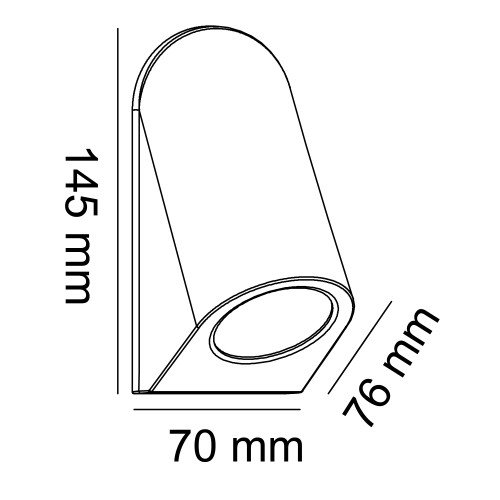Lampe d'extérieur Alan Applique noir moderne aluminium