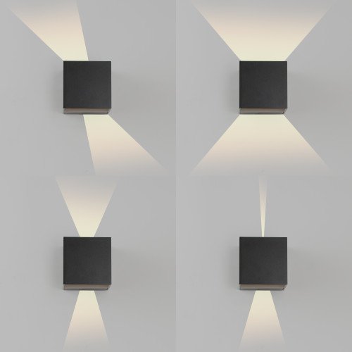 Lampe extérieure Brian applique murale noire LED moderne