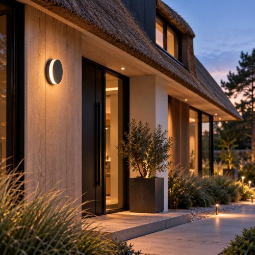 Lampe d'extérieur Finley applique murale noire moderne aluminium