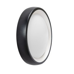 Applique extérieure Flint noire moderne en aluminium