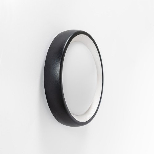 Applique extérieure Flint noire moderne en aluminium