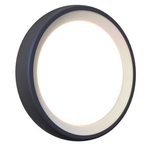 Applique extérieure Flint noire moderne en aluminium
