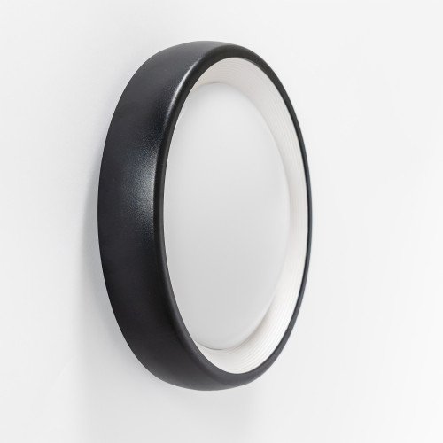 Applique extérieure Flint noire moderne en aluminium