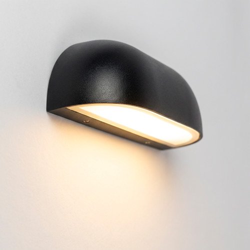 Luminaire d'extérieur Nathan applique murale noire IP65 moderne