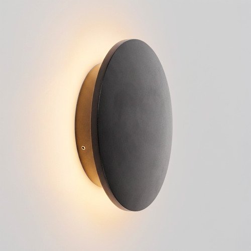Lampe d'extérieur Eclips applique murale Moyen noire aluminium moderne