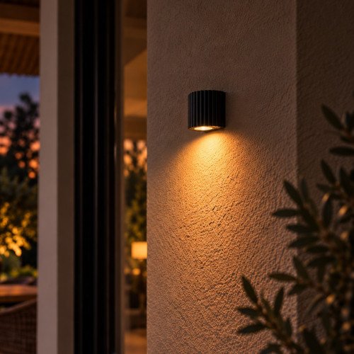 Lampe d'extérieur Oscar applique murale noire GU10 moderne