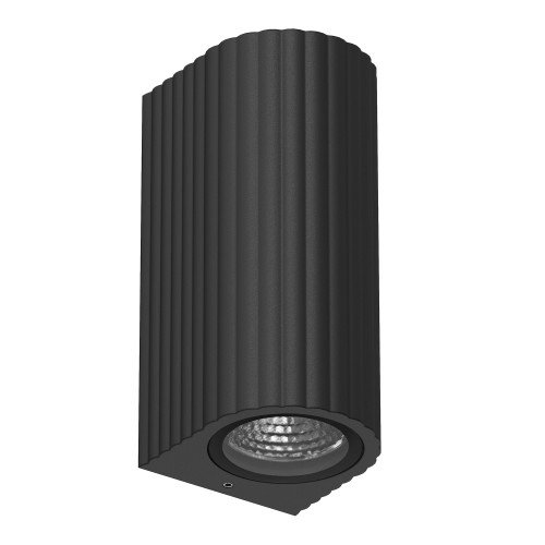 Lampe d'extérieur Oscar applique murale up et down noire GU10 moderne