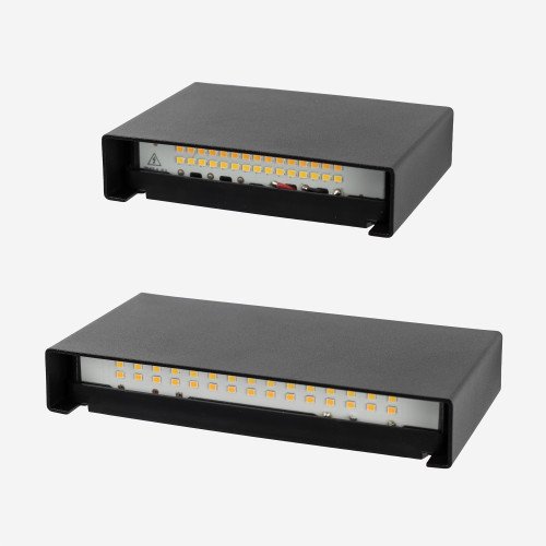 Lampe d'extérieur Elroy applique murale Small noire aluminium moderne