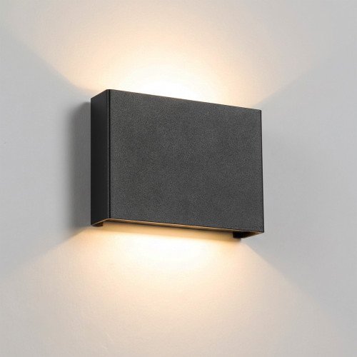 Lampe d'extérieur Elroy applique murale Small noire aluminium moderne