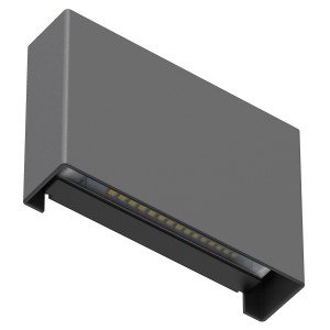 Lampe d'extérieur Elroy applique murale Small noire aluminium moderne