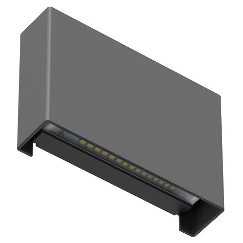 Lampe d'extérieur Elroy applique murale Small noire aluminium moderne