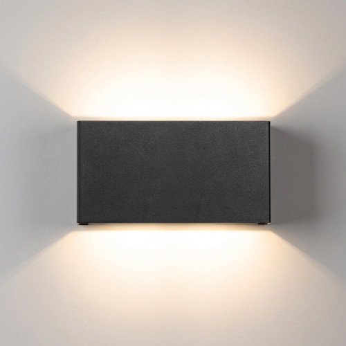 Lampe d'extérieur Elroy applique murale moyen noire aluminium moderne