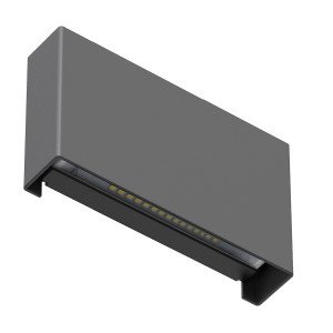 Lampe d'extérieur Elroy applique murale moyen noire aluminium moderne