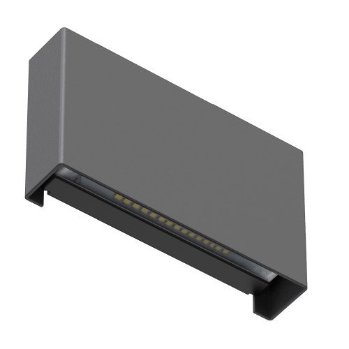 Lampe d'extérieur Elroy applique murale moyen noire aluminium moderne