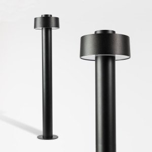 Éclairage extérieur Lewis lampe de jardin noire 60 cm