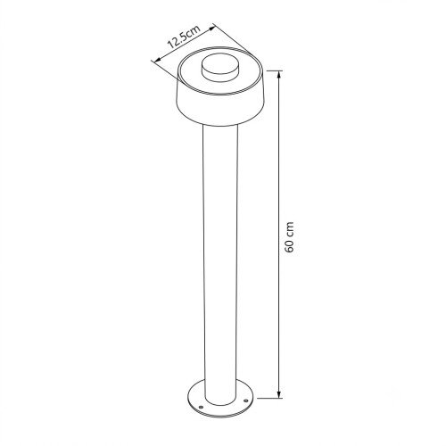 Éclairage extérieur Lewis lampe de jardin noire 60 cm