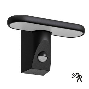 Luminaire d'extérieur avec détecteur de mouvement Zack applique murale noire