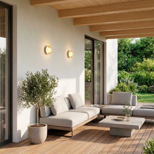 Lampe Liam applique murale plafonnier champagne