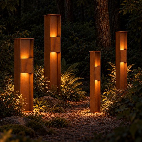 Éclairage extérieur Ferro 100 lampe de jardin en acier Corten