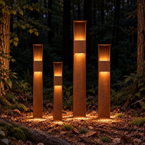 Éclairage extérieur Ferro 100 lampe de jardin en acier Corten